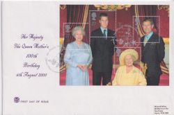 2000-08-04 Queen Mother M/S London SW1 FDC (89216)