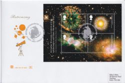 2002-09-24 Astronomy M/S Stamps London W1 FDC (89248)