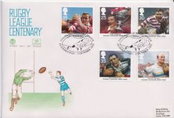 1995-10-03 Rugby League Stamps Huddersfield FDC (89278)