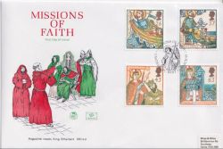 1997-03-11 Missions of Faith Stamps Canterbury FDC (89289)