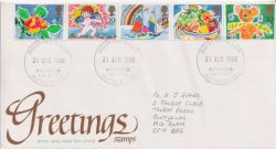 1989-01-31 Greetings Stamps Pontypridd FDC (89310)