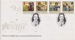 1992-06-16 Civil War Stamps Naseby FDC (89336)