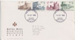 1988-10-18 High Value Castles Stamps Rhondda FDC (89359)