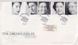 2002-02-06 Golden Jubilee Stamps Windsor FDC (89390)