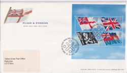 2001-10-22 Flags & Ensigns M/Sheet T/House FDC (89399)