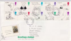 1996-02-26 Greetings Stamps Cardiff FDC (894407)
