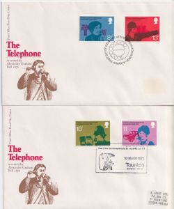 1976-03-10 Telephone Stamps x2 Postmarks FDC (89417)