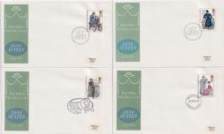 1975-10-22 Jane Austen Stamps x4 Postmarks FDC (89418)