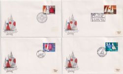 1975-06-11 Sailing Stamps x4 Postmarks FDC (89420)