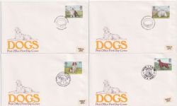 1979-02-07 British Dogs Stamps x4 Postmarks FDC (89428)