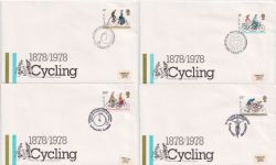 1978-08-02 Cycling Stamps x4 Postmarks FDC (89430)