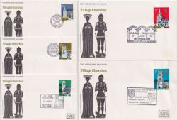 1972-06-21 Village Churches Stamps x5 Postmarks FDC (89445)