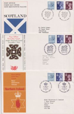 1978-01-18 Regional Definitive Stamps x3 SHS FDC (89450)