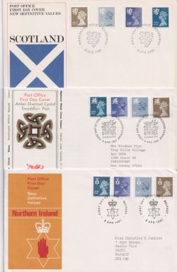 1981-04-08 Regional Definitive Stamps x3 FDC (89453)