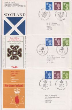 1980-07-23 Regional Definitive Stamps x3 FDC (89455)