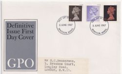 1967-06-05 Definitive Stamps Windsor FDC (89504)