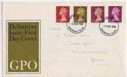 1968-02-05 Definitive Stamps Rhondda FDC (89506)