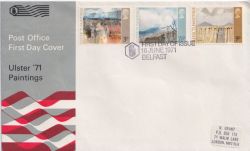 1971-06-16 Ulster Paintings Stamps Belfast FDC (89539)