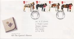 1997-07-08 Queens Horses Stamps Cardiff FDC (89566)