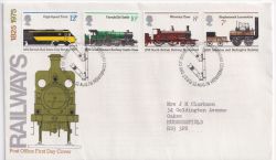 1975-08-13 Railways Stamps Bureau FDC (89647)