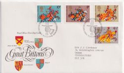 1974-07-10 Great Britons Stamps Bureau FDC (89653)