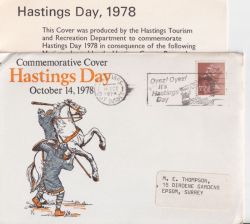 1978-10-14 Hastings Day Slogan PMK (89692)