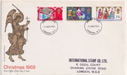 1969-11-26 Christmas Stamps London FDC (89739)