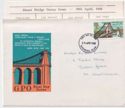 1968-04-29 British Bridges Stamp Rhondda FDC (89843)