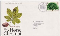 1974-02-27 British Trees Stamp Bureau FDC (89873)