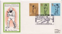 1973-05-16 County Cricket Stamps Downend FDC (89879)
