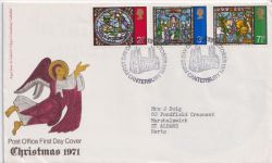 1971-10-13 Christmas Stamps Canterbury FDC (89892)