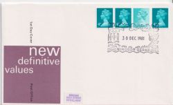 1981-12-30 Definitive Coil Stamps Windsor FDC (89941)