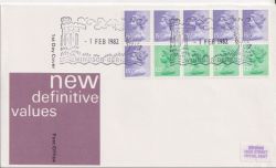 1982-02-01 Definitive Booklet Stamps Windsor FDC (89945)