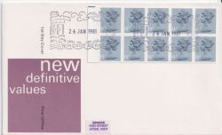 1981-01-26 Definitive Booklet Stamps Windsor FDC (89951)