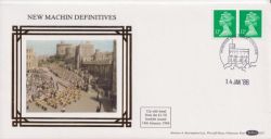 1986-01-14 12p Side Band Stamps Windsor Silk FDC (89993)