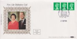 1986-09-23 Definitive Coil Stamps Windsor Silk FDC (89997)