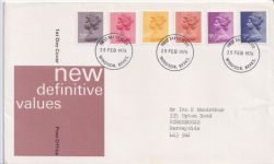 1976-02-25 Definitive Stamps Windsor FDC (90035)