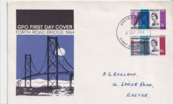1964-09-04 Forth Road Bridge Stamps Exeter FDC (90042)