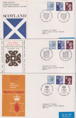 1978-01-18 Regional Definitive Stamps x3 SHS FDC (90080)