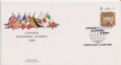 1984-06-05 Economic Summit Stamp London SW1 FDC (90096)