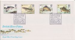 1983-01-26 River Fish Stamps Salmon Leap FDC (90107)