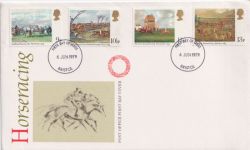 1979-06-06 Horseracing Stamps Bristol FDC (90134)