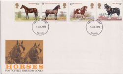 1978-07-05 Horses Stamps Bristol FDC (90138)