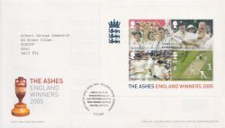 2005-10-06 Cricket The Ashes M/S T/House FDC (90167)