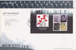 2006-11-09 Lest We Forget M/S T/House FDC (90279)