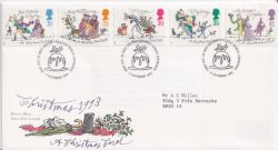 1993-11-09 Christmas Stamps Bureau FDC (90309)