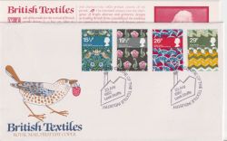 1982-07-23 British Textiles Stamps Leek FDC (90378)