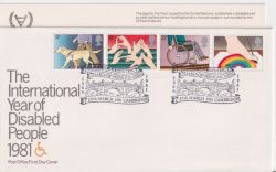 1981-03-25 Disabled Year Stamps Cambridge FDC (90387)