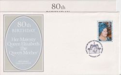 1980-08-04 80th Queen Mother Glamis Castle FDC (90392)