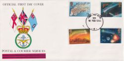 1986-02-18 Halleys Comet Stamps Forces cds FDC (90430)
